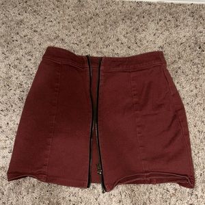 F21 Brown Denim Skirt